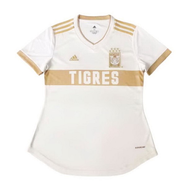 Trikot Tigres UANL Ausweich Damen 2020-21 Weiß Gelb Fussballtrikots Günstig
